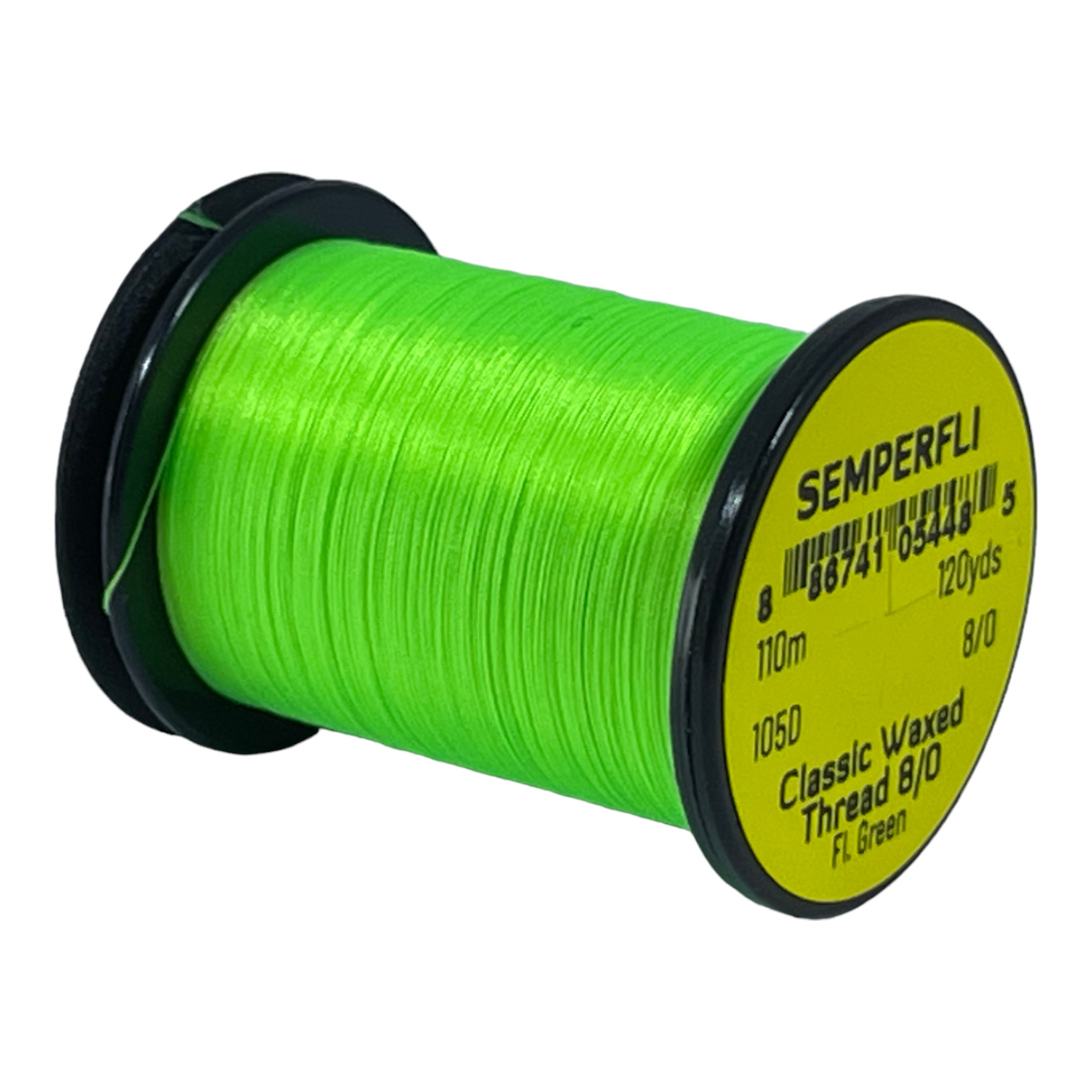 Classic Waxed Thread 8/0 110m (120 Yards) Fluoro Green