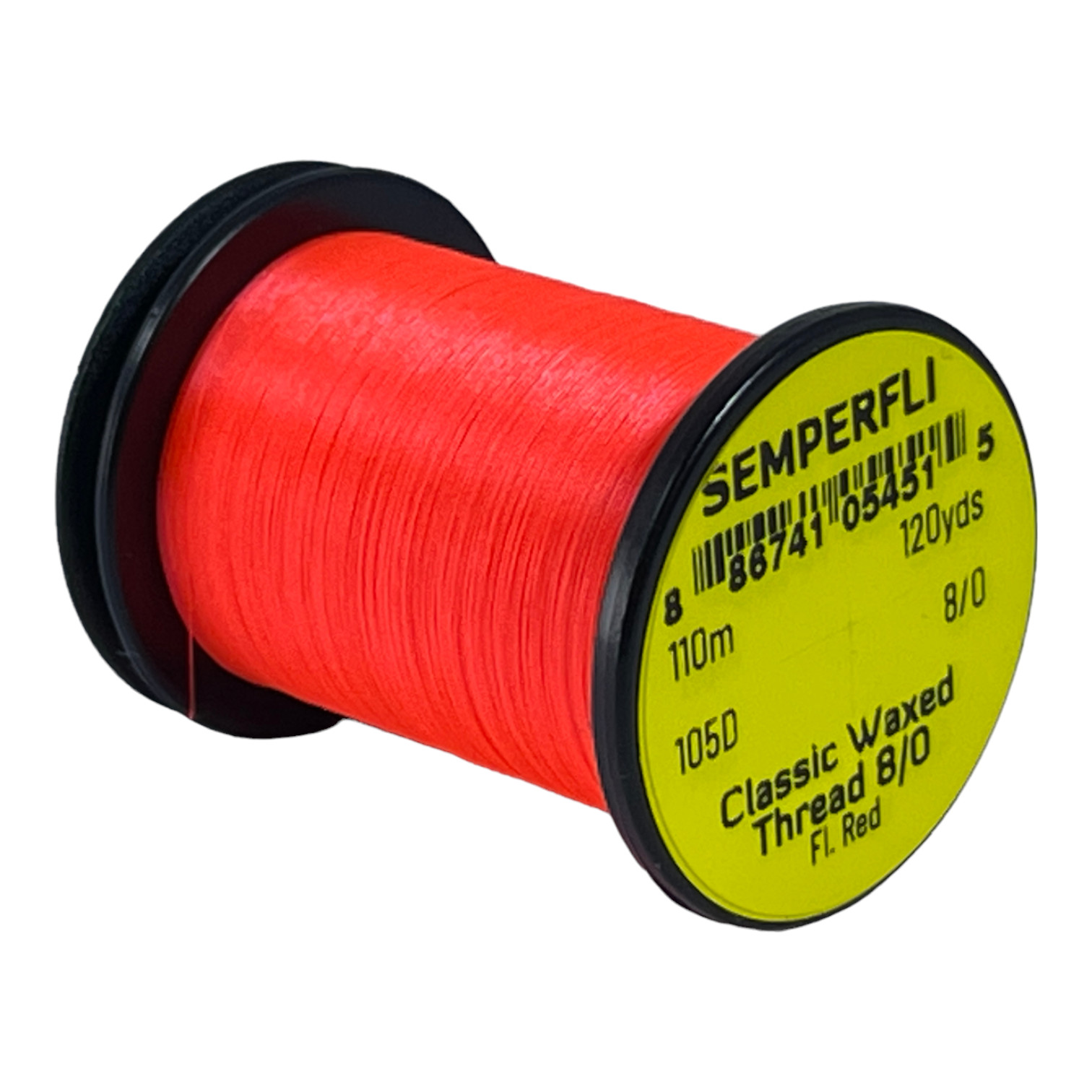 Classic Waxed Thread 8/0 110m (120 Yards) Fluoro Red