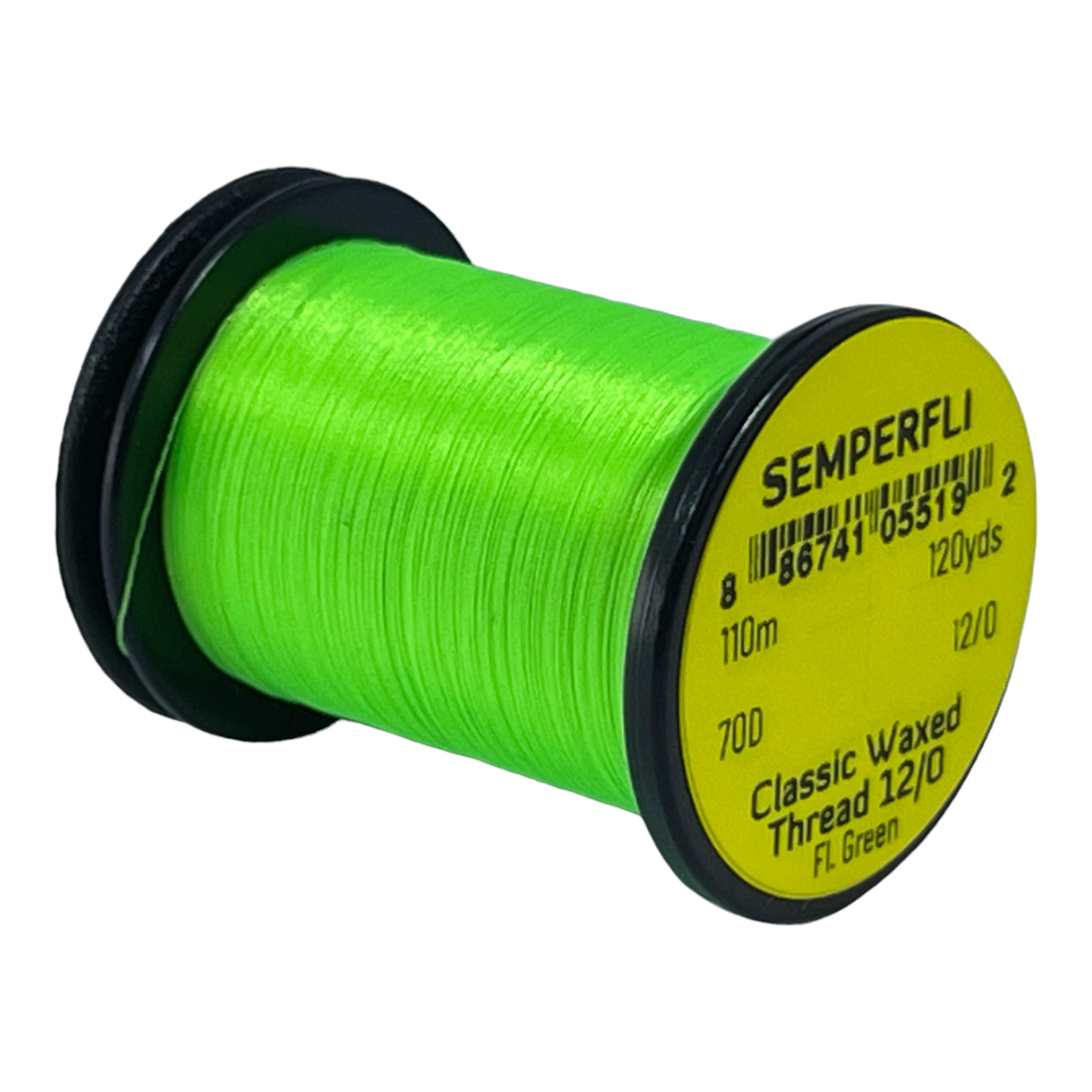 Classic Waxed Thread 12/0 110m (120 Yards) Fluoro Green