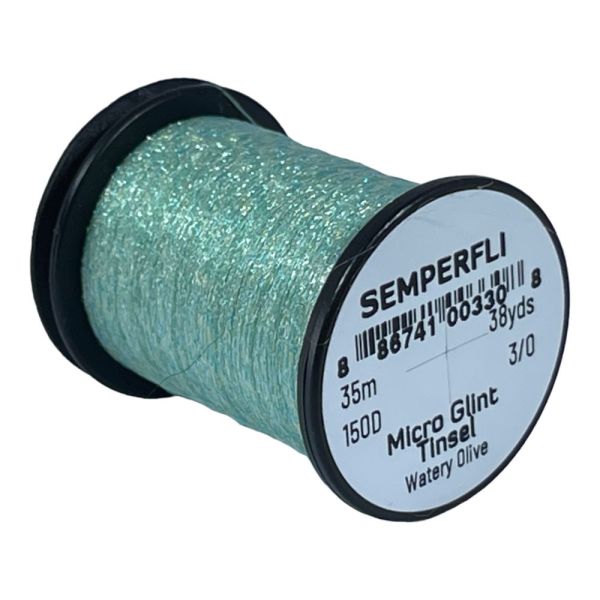 Micro Glint Nymph Tinsel Watery Olive