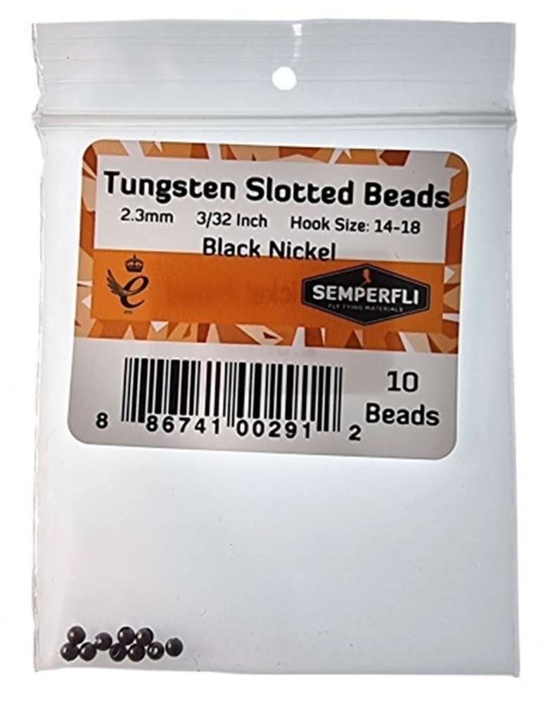 Tungsten Slotted Beads 2.3mm (3/32 inch)