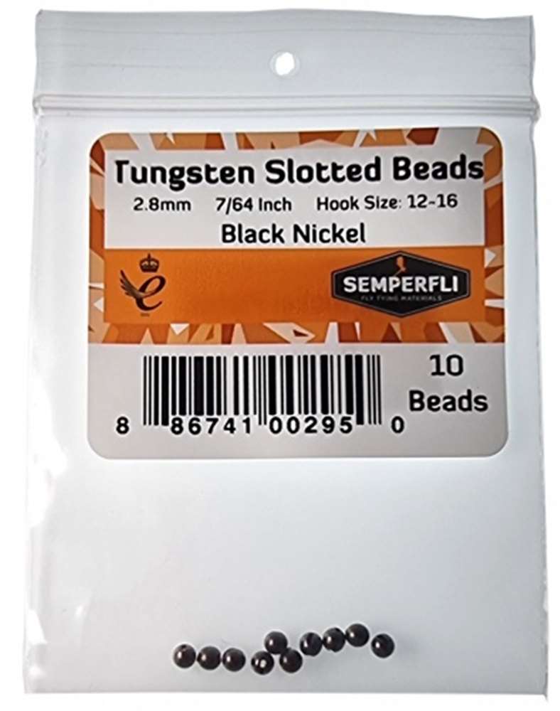 Tungsten Slotted Beads 2.8mm (7/64 inch)